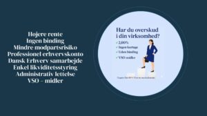 Virksomhedskonto til VSO midler