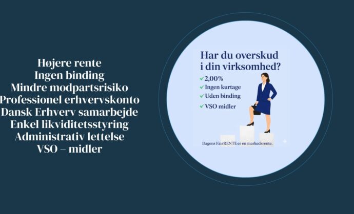 Virksomhedskonto til VSO midler