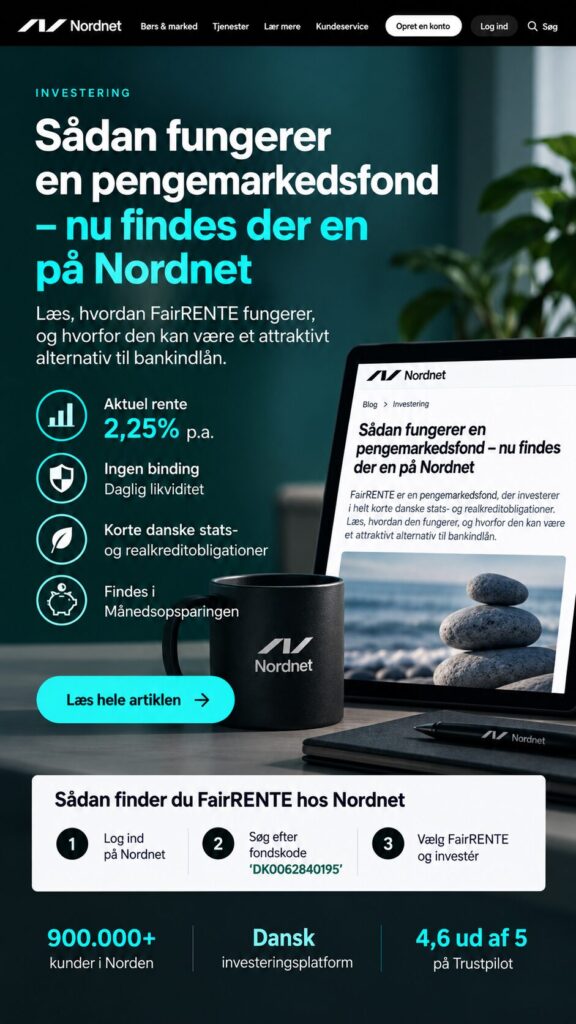 Sådan fungerer FairRENTE | Pengemarkedsfond hos Nordnet